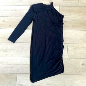 NWT Eloquii black one shoulder mini cocktail dress